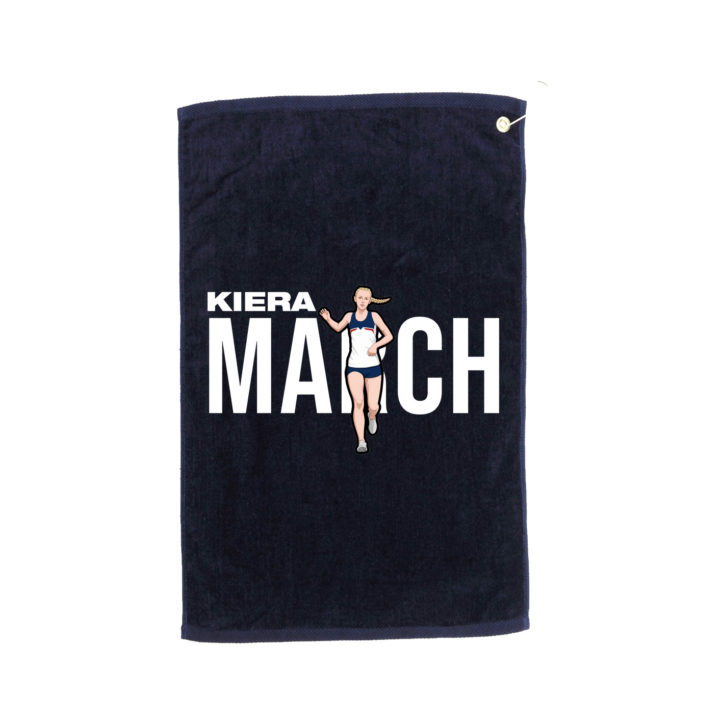Golf Towel — Player Name in Navy