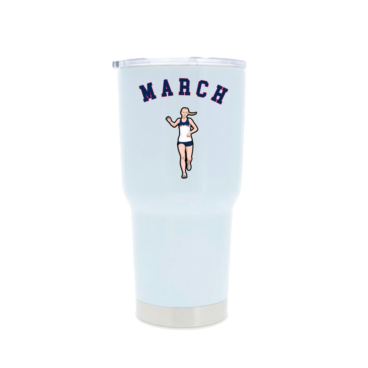 30oz Stainless Steel Tumbler — Shirsey Arch in White