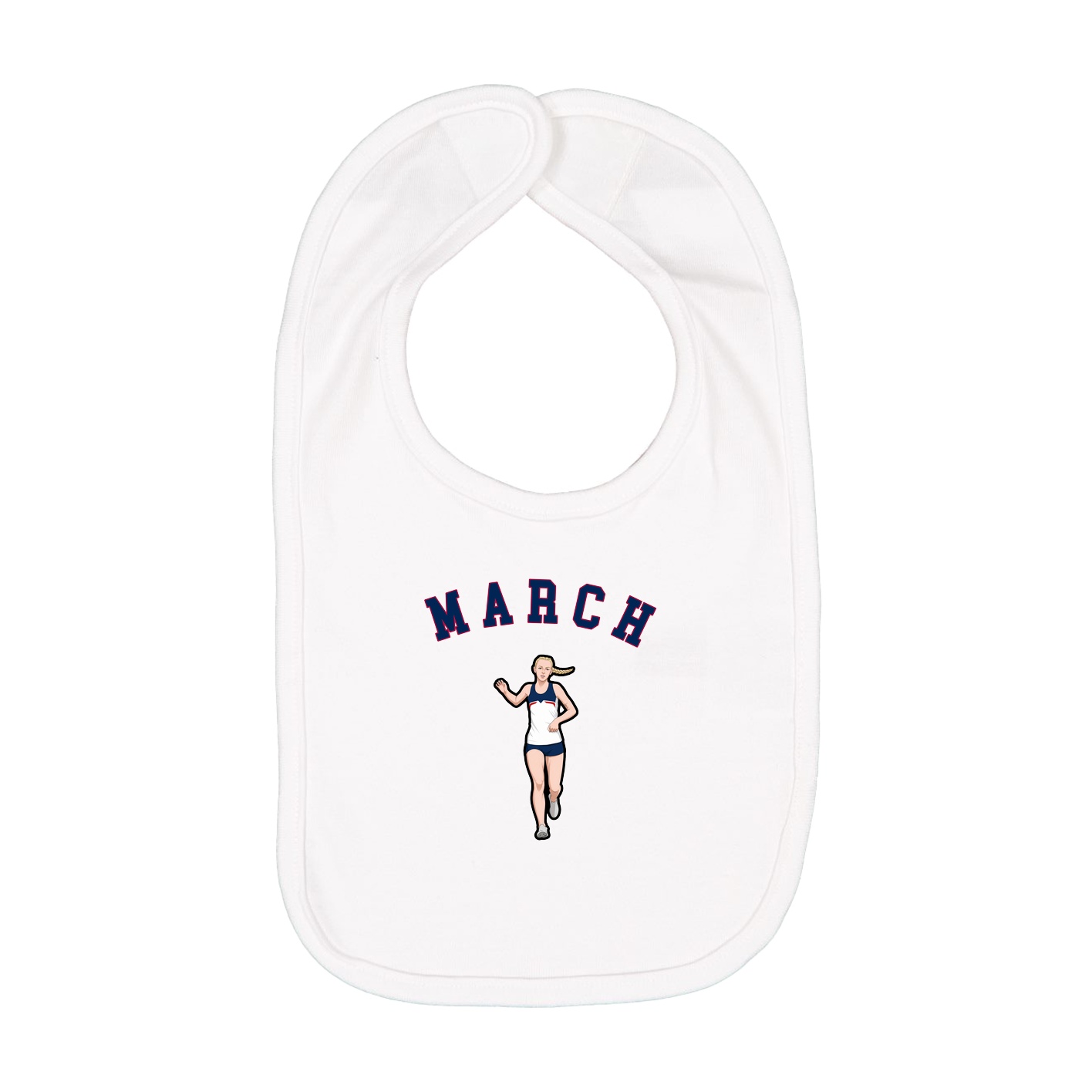 Infant Bib — Shirsey Arch in White
