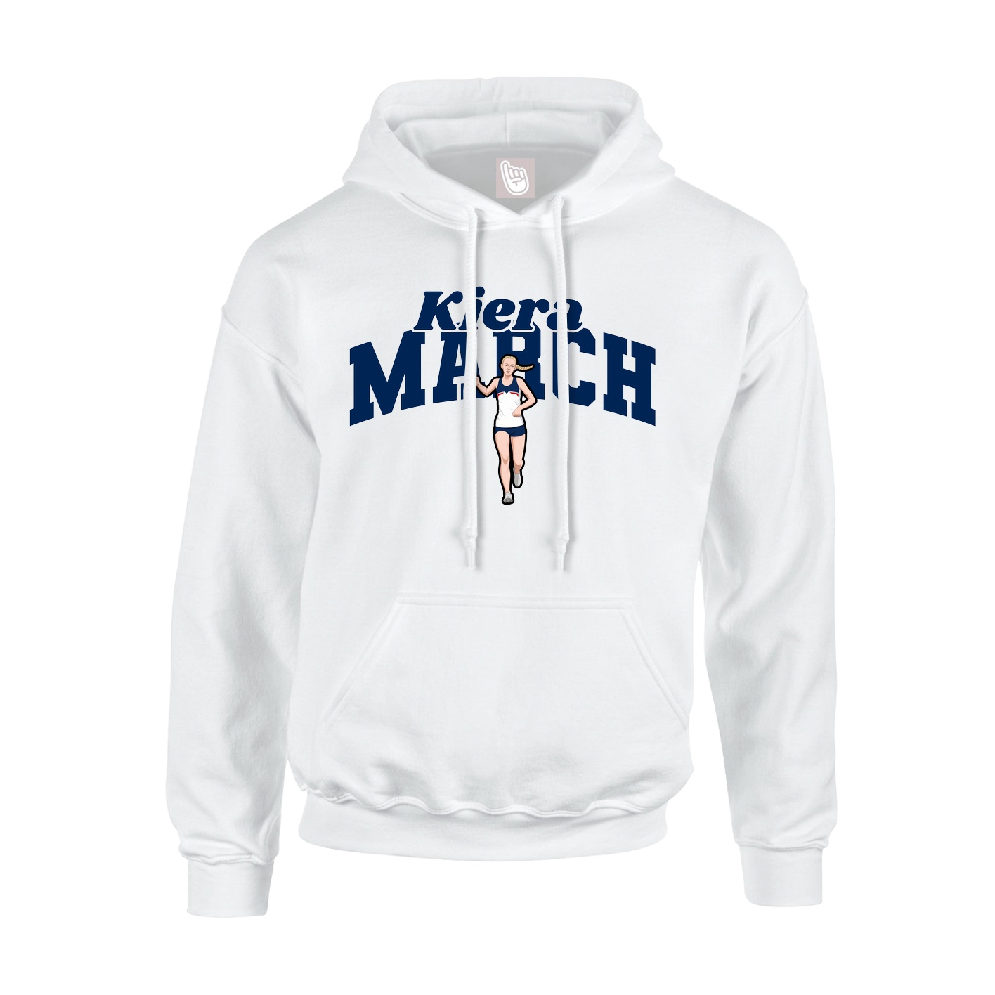 Hoodie — Signature Arch in White