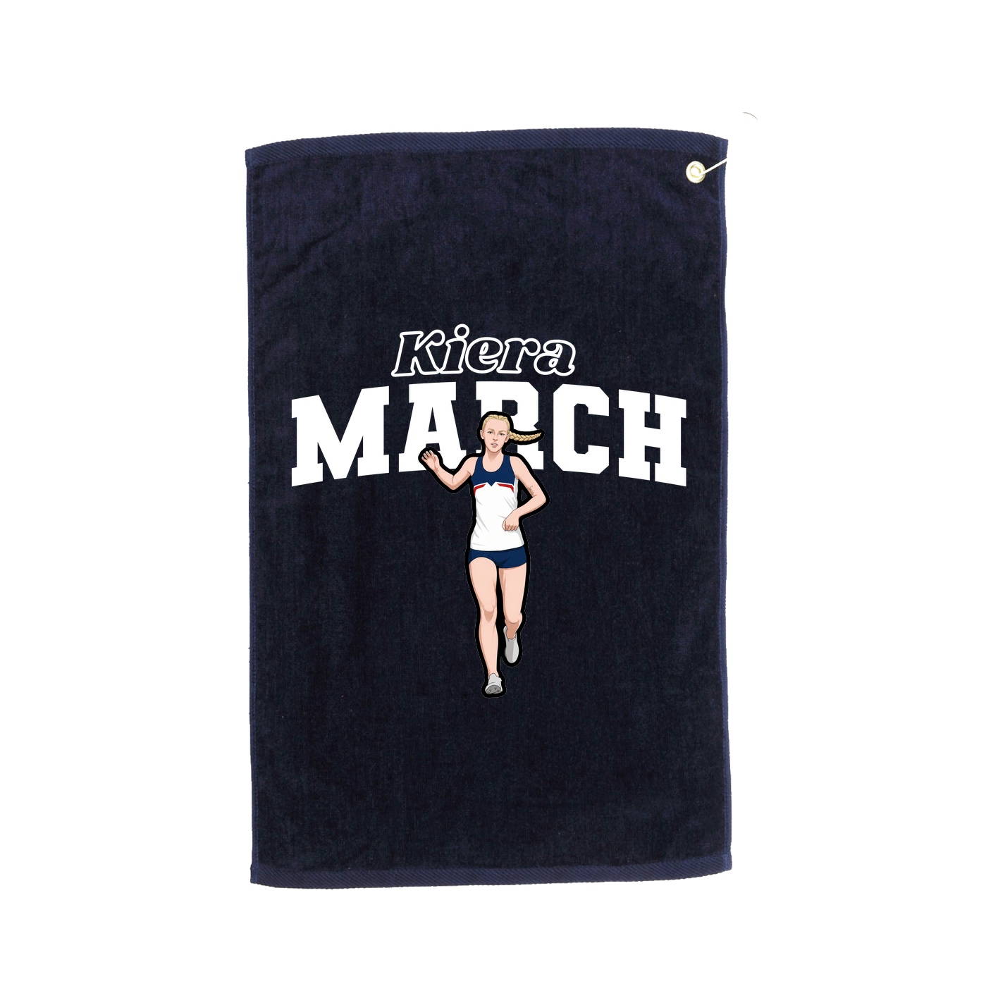 Golf Towel — Name Arch in Navy