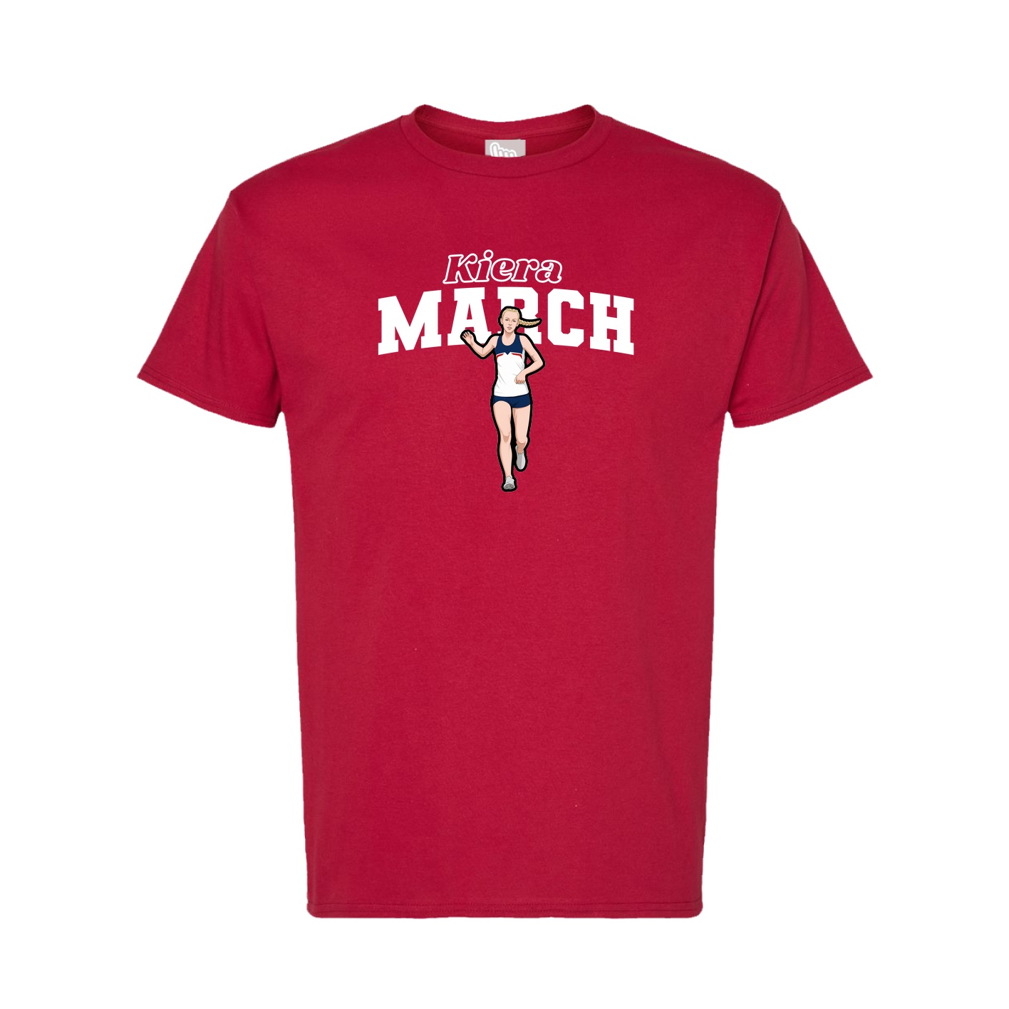 Tee — Name Arch in Crimson