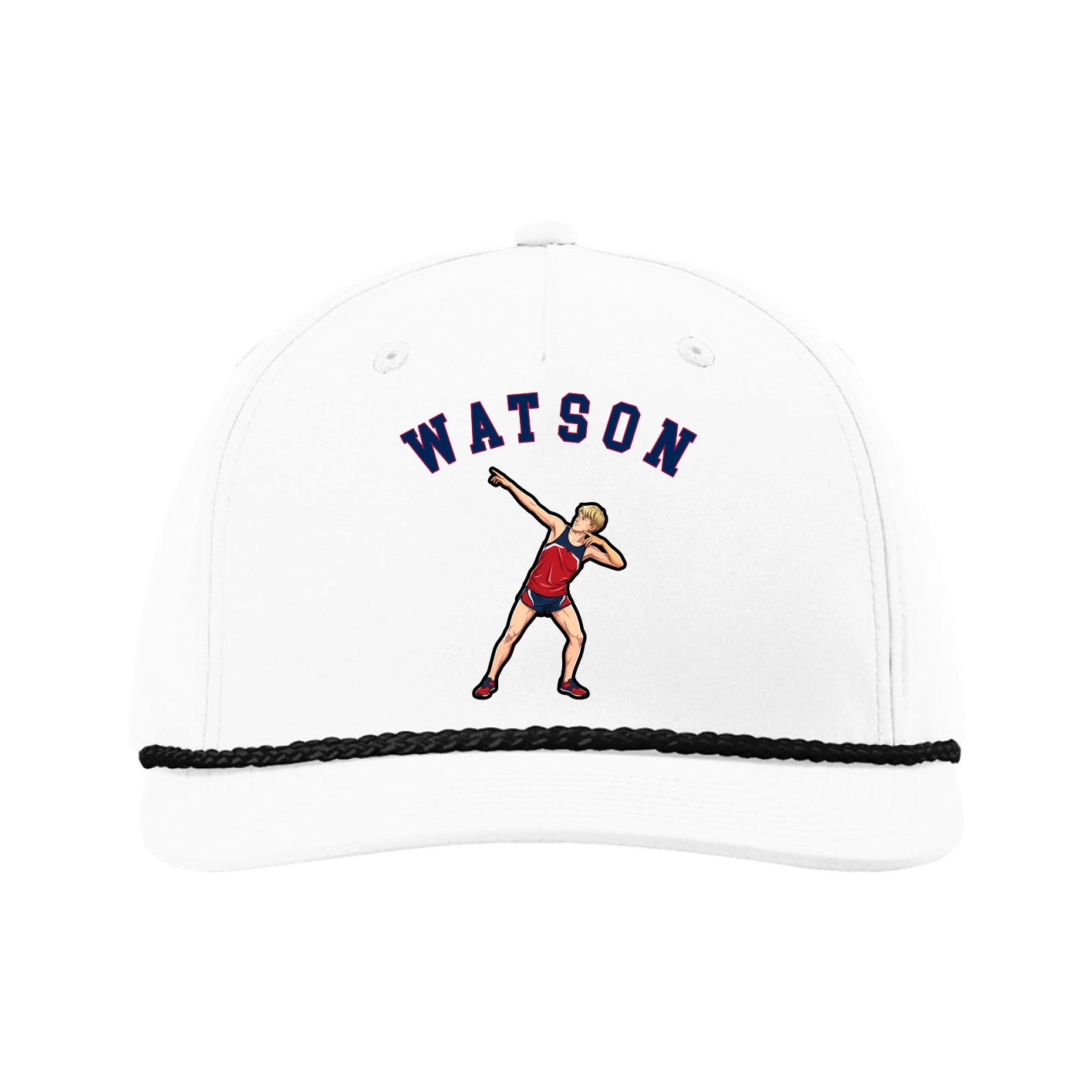 Five-Panel Classic Rope Cap — Shirsey Arch in White