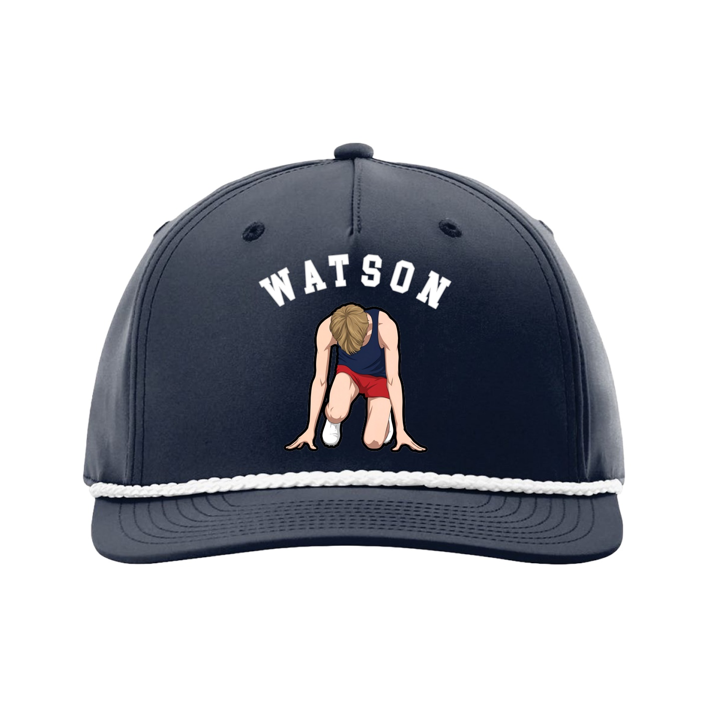 Five-Panel Classic Rope Cap — Shirsey Arch in Navy