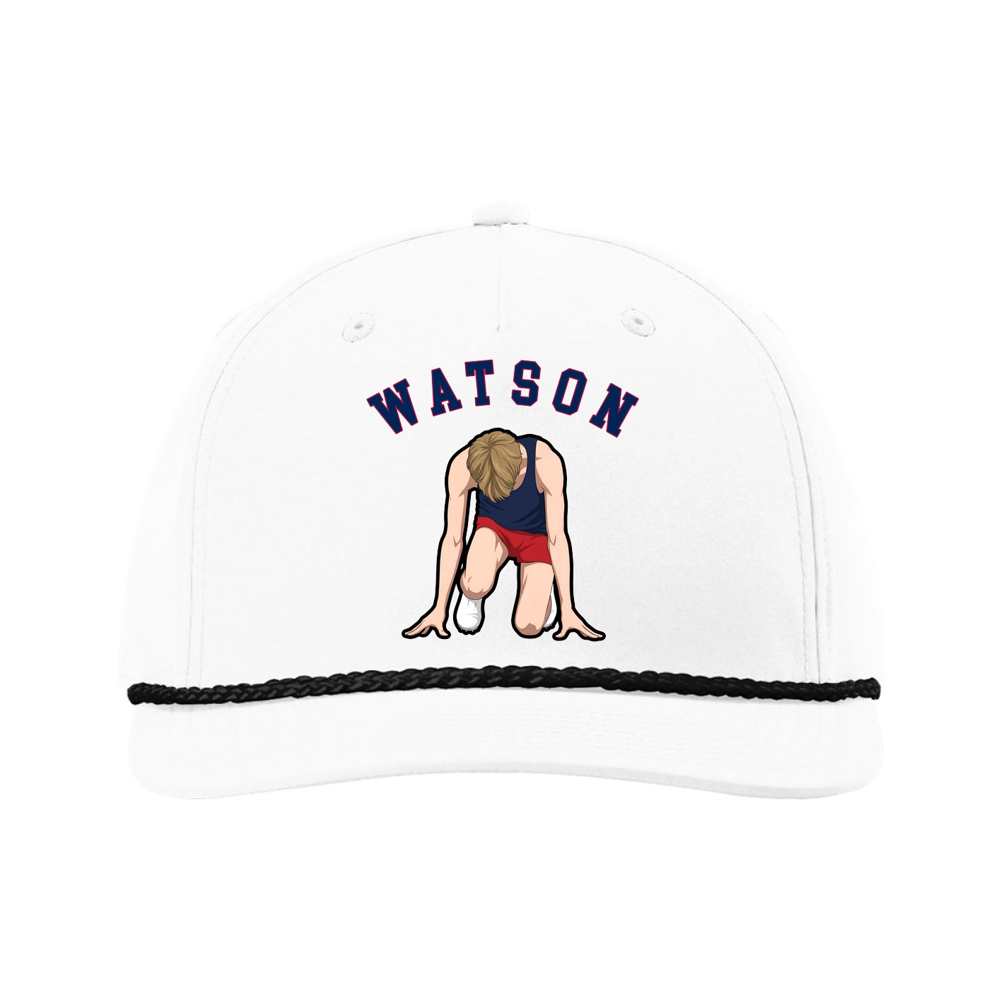 Five-Panel Classic Rope Cap — Shirsey Arch in White