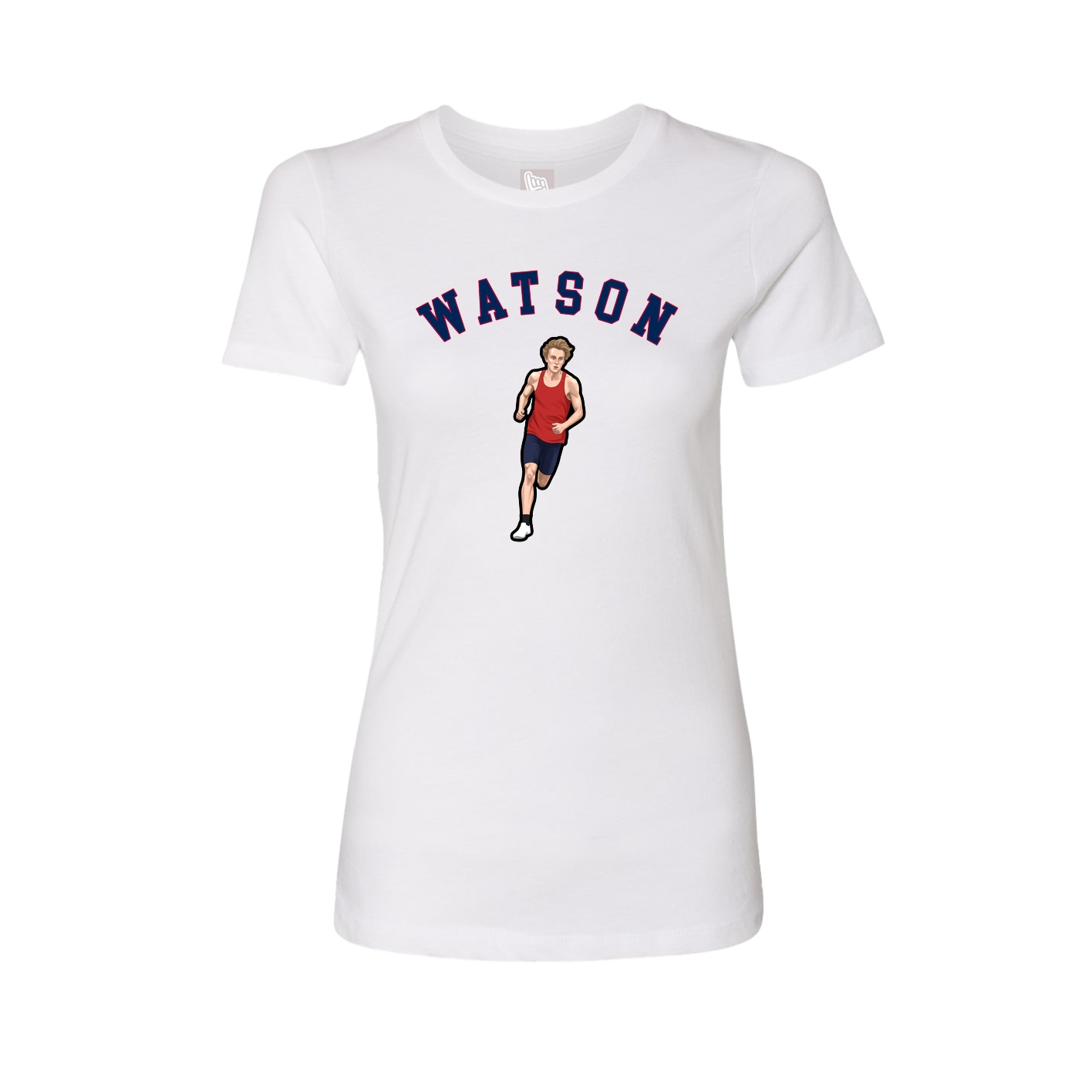 Fitted Women's Tee — Shirsey Arch in White