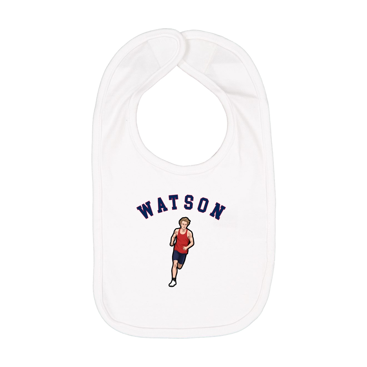 Infant Bib — Shirsey Arch in White