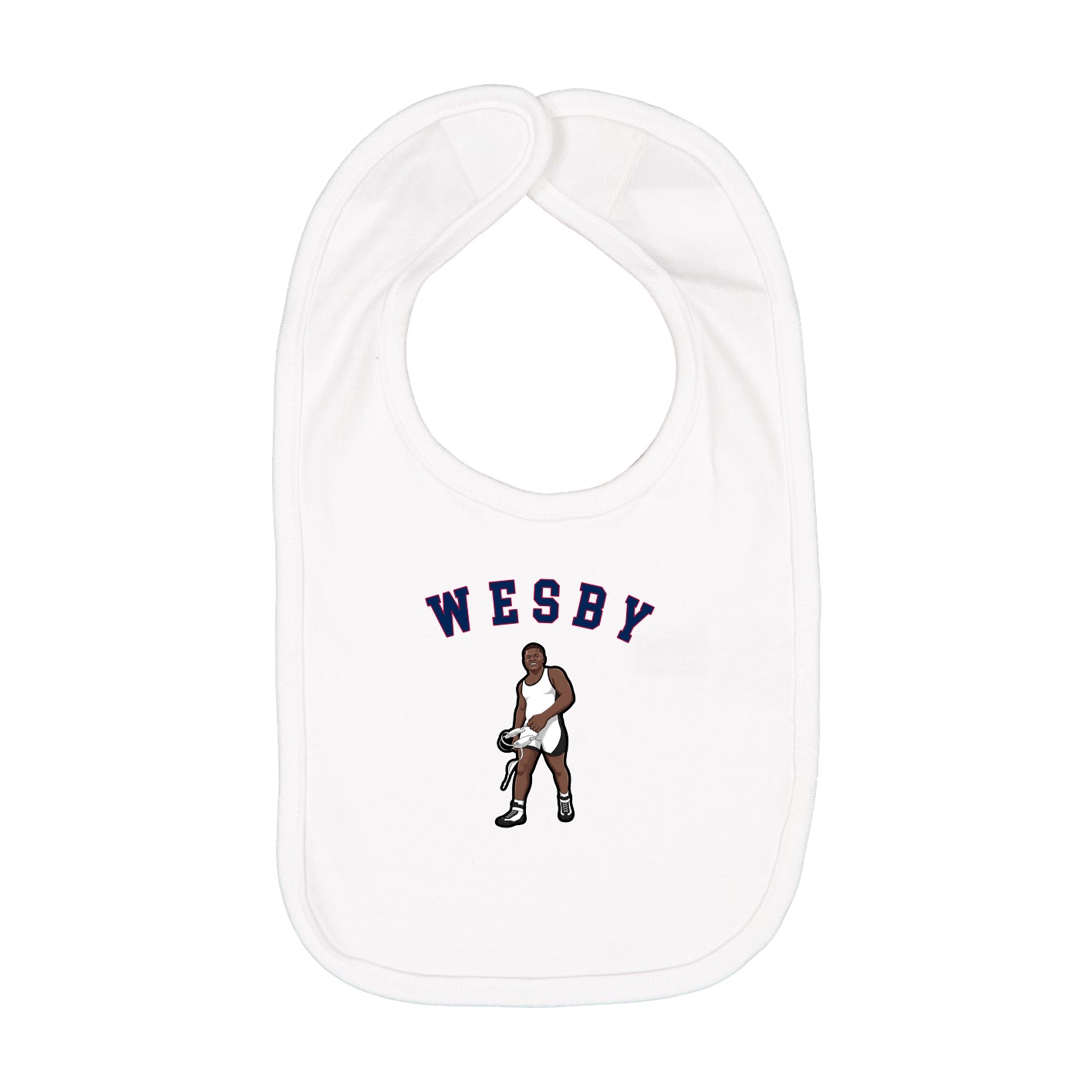 Infant Bib — Shirsey Arch in White