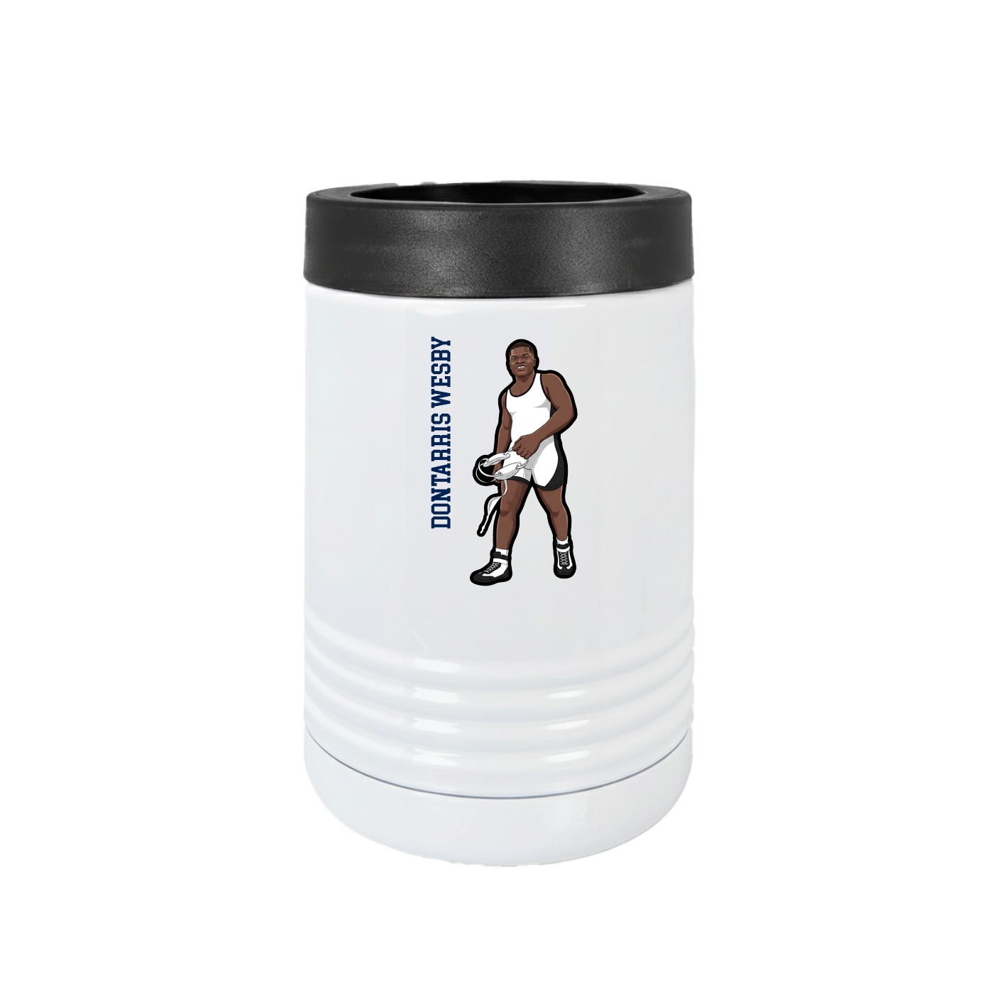 Beverage Holder — Name Vertical in White