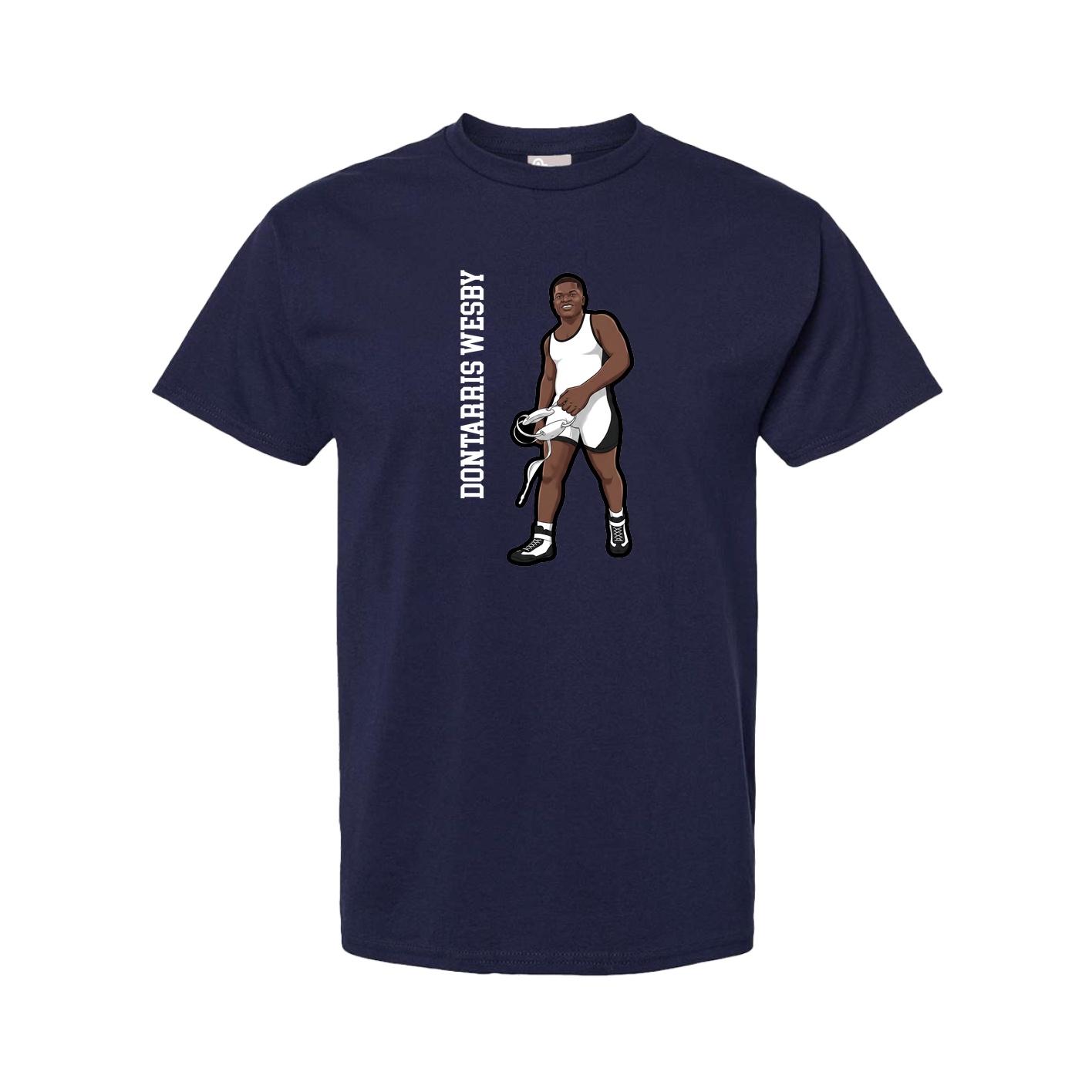 Tee — Name Vertical in Navy