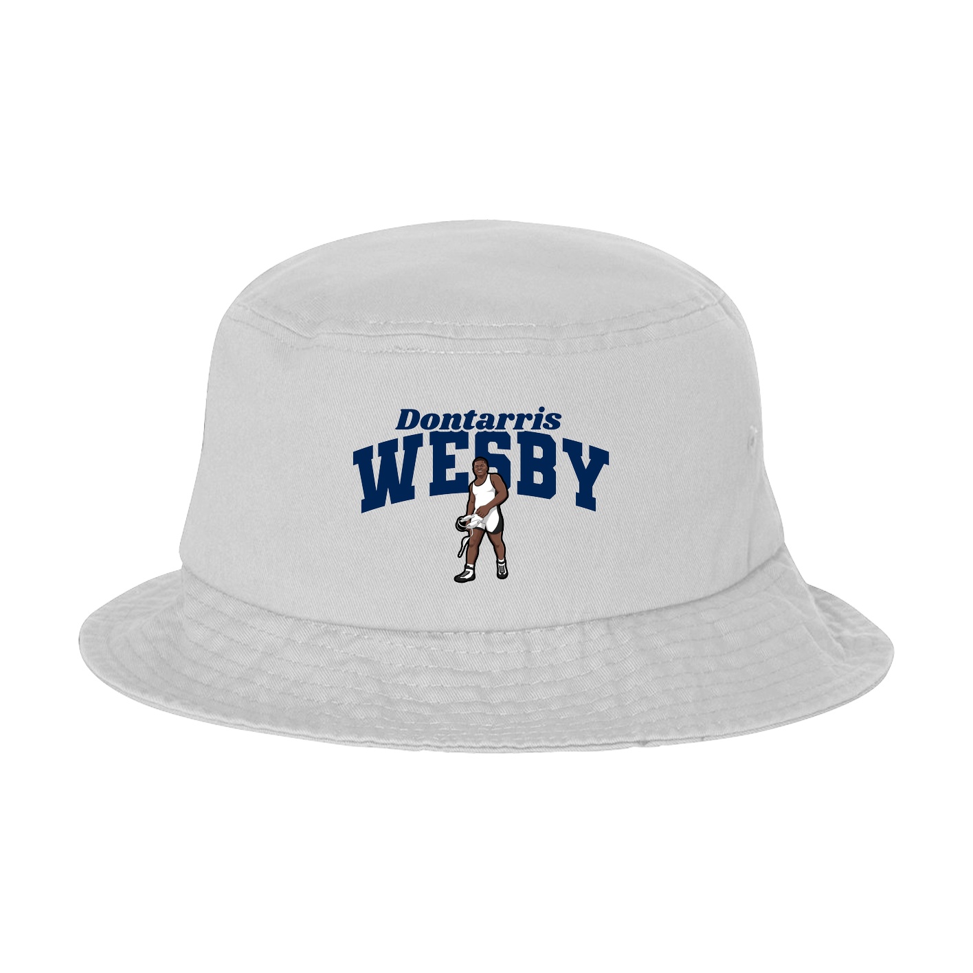 Bucket Cap — Signature Arch in White