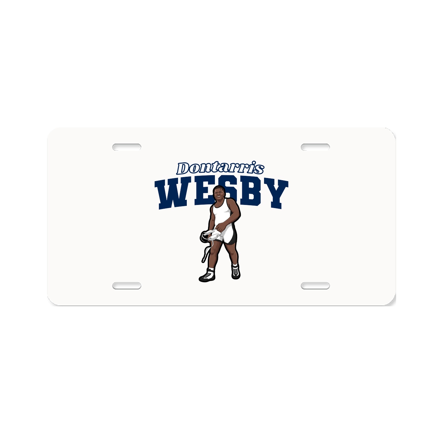License Plate — Name Arch in Classic