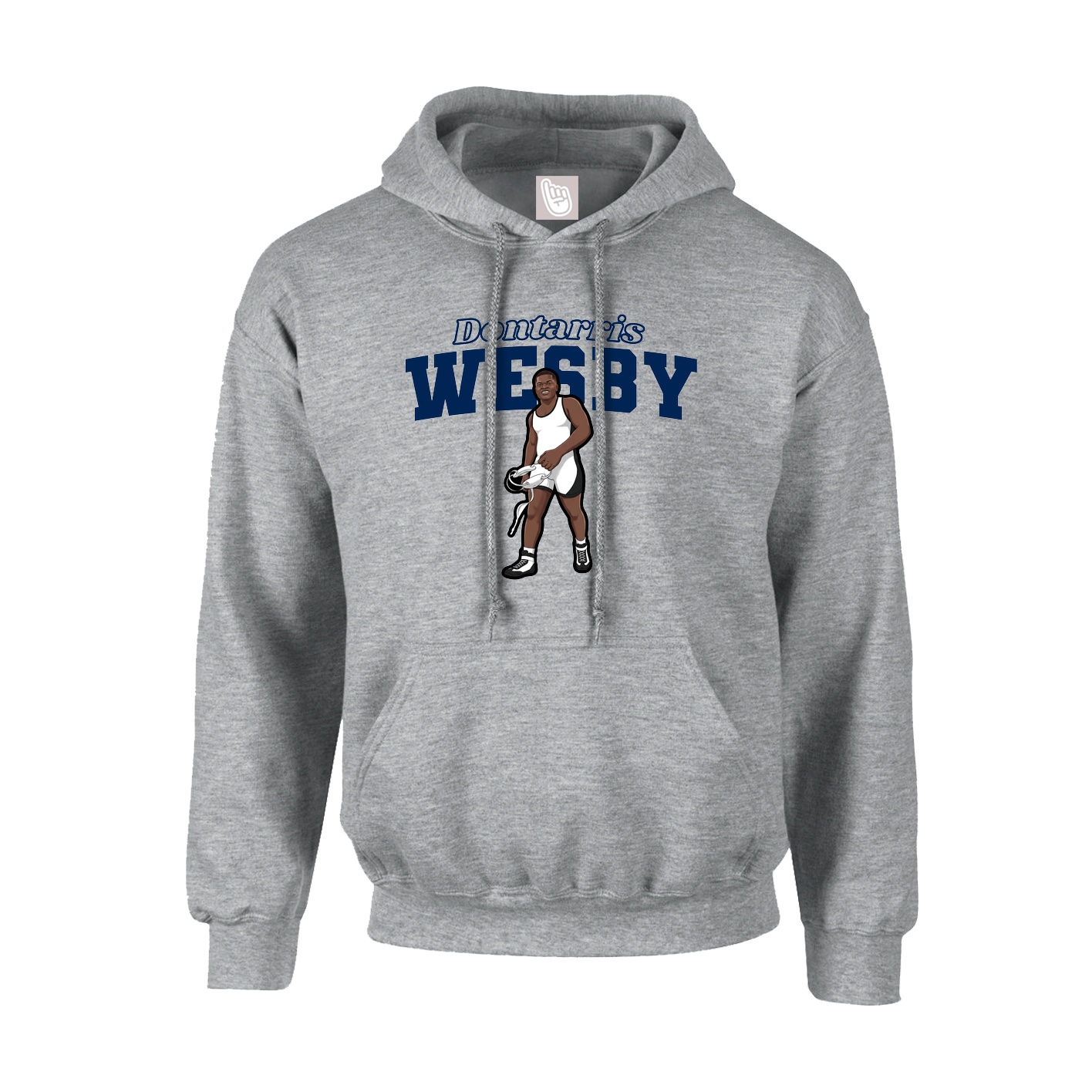 Youth Hoodie — Name Arch in Grey