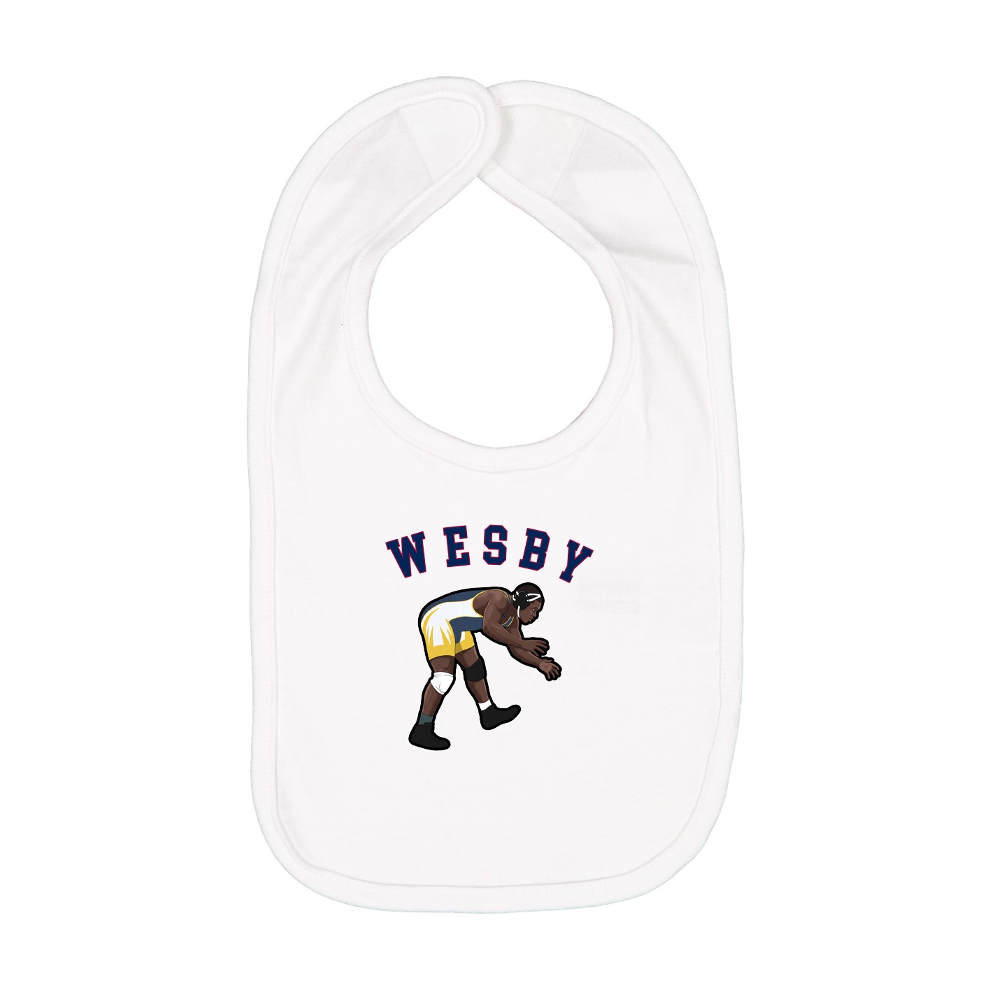 Infant Bib — Shirsey Arch in White