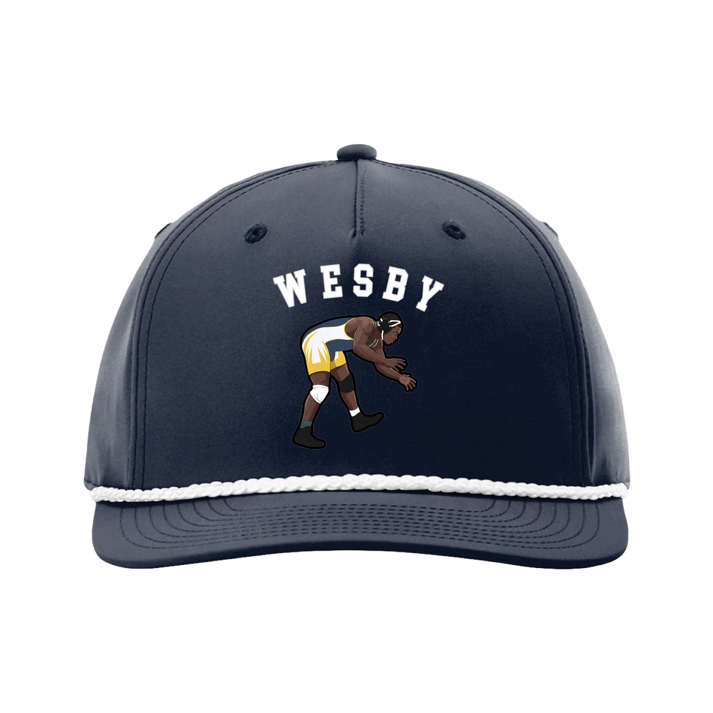 Five-Panel Classic Rope Cap — Shirsey Arch in Navy