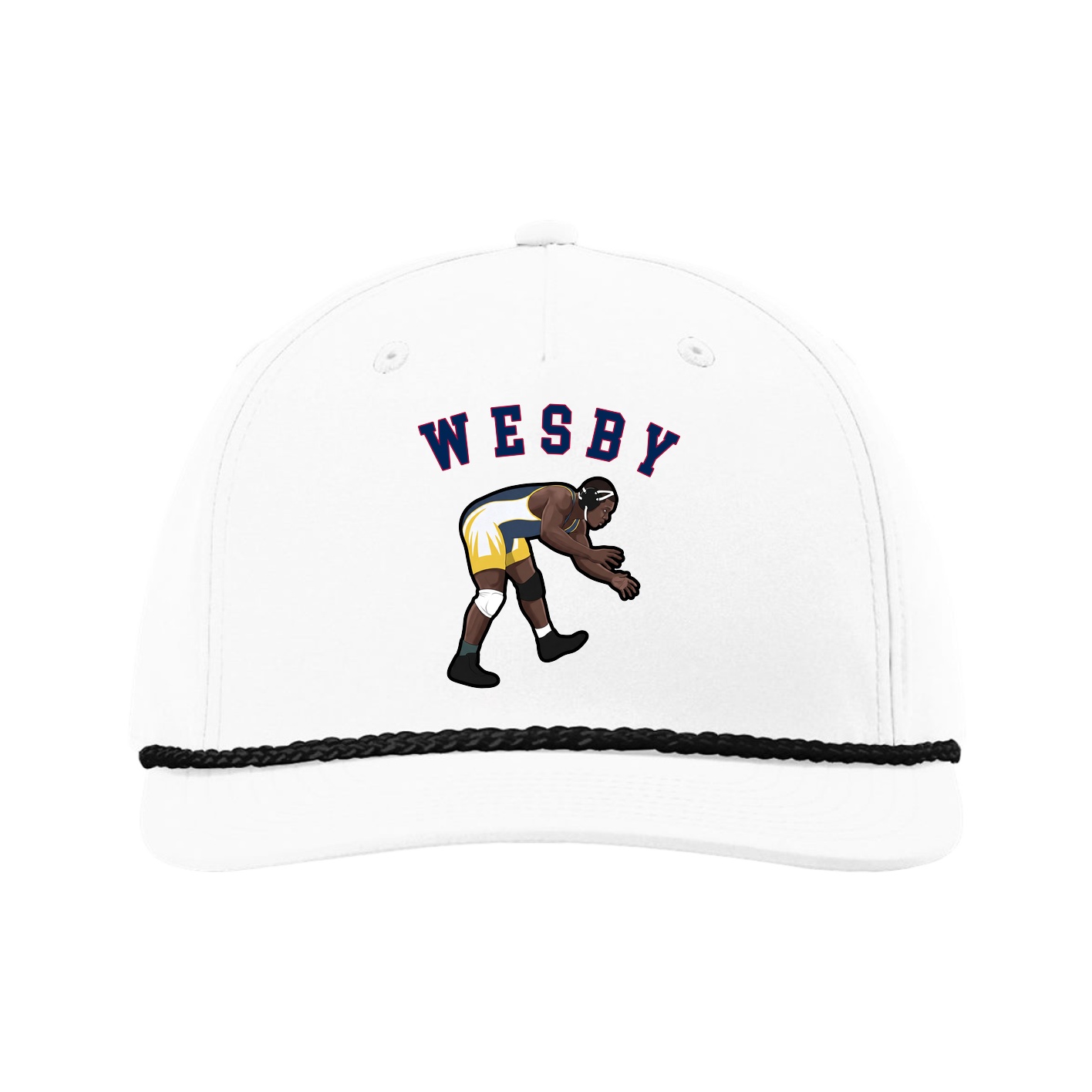 Five-Panel Classic Rope Cap — Shirsey Arch in White
