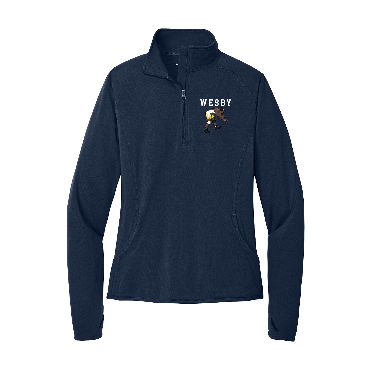 Women's Q-Zip Pullover — Shirsey in Navy