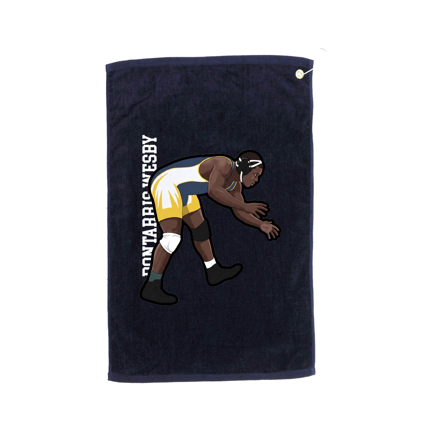 Golf Towel — Name Vertical in Navy