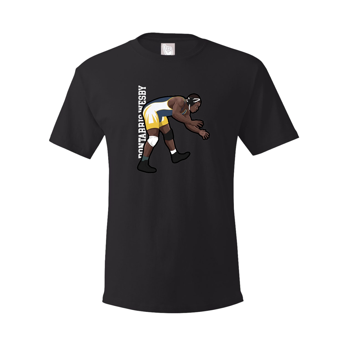 Youth Tee — Name Vertical in Black