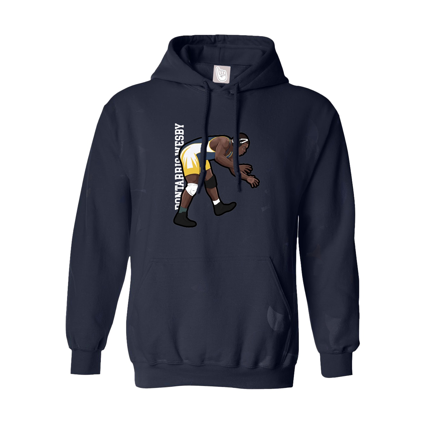 Youth Hoodie — Name Vertical in Navy