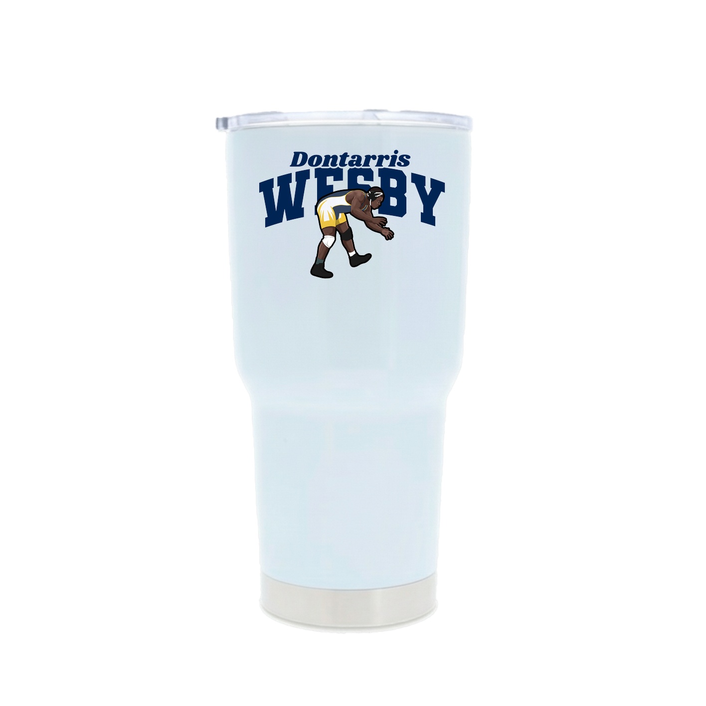 30oz Stainless Steel Tumbler — Signature Arch in White