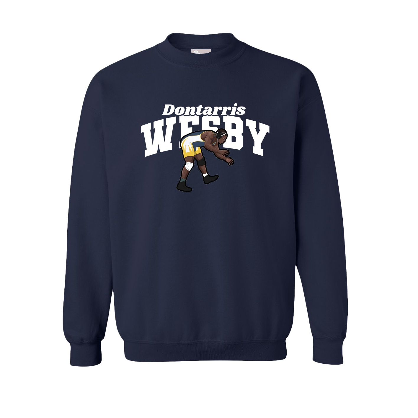 Fleece Crew — Signature Arch in Navy