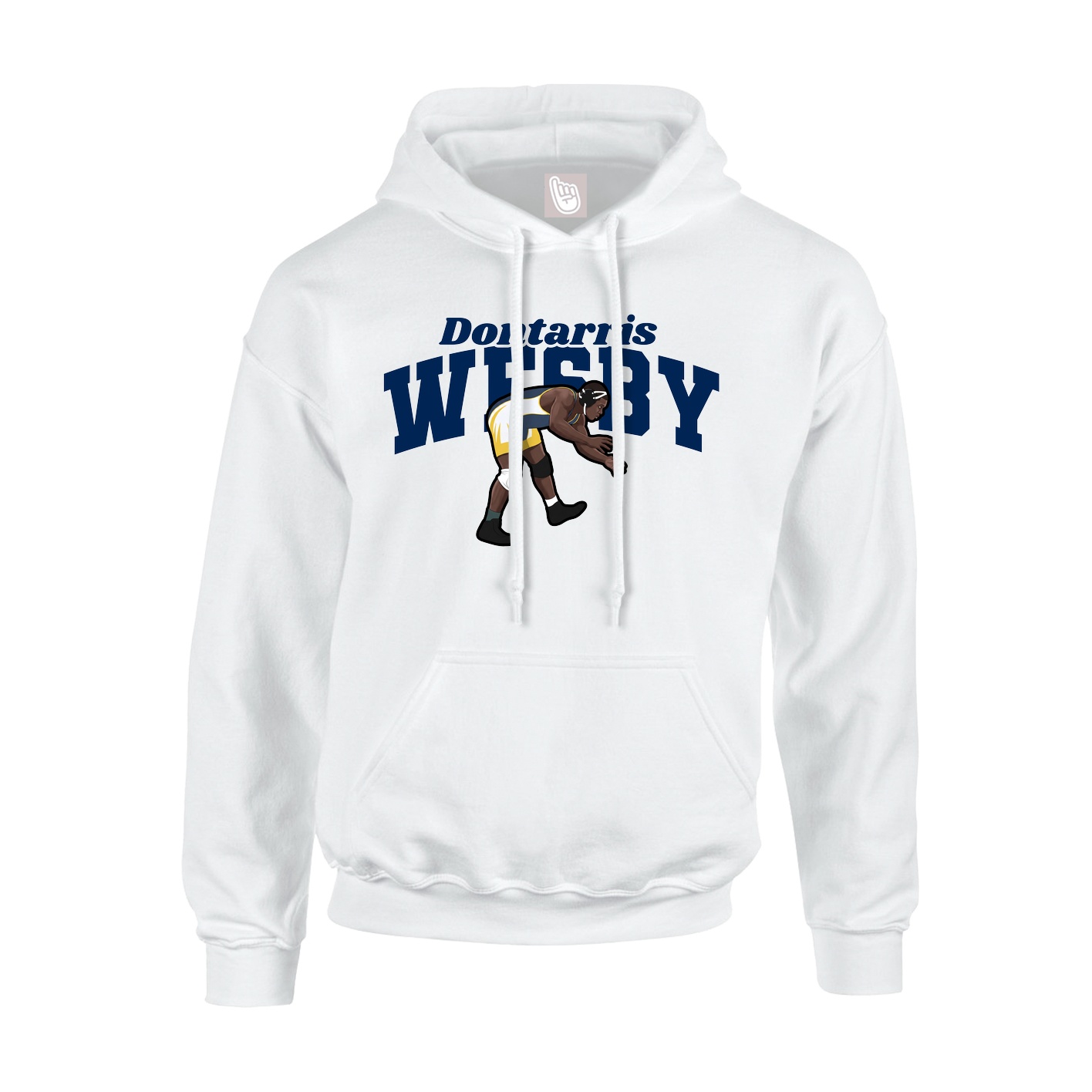Youth Hoodie — Signature Arch in White