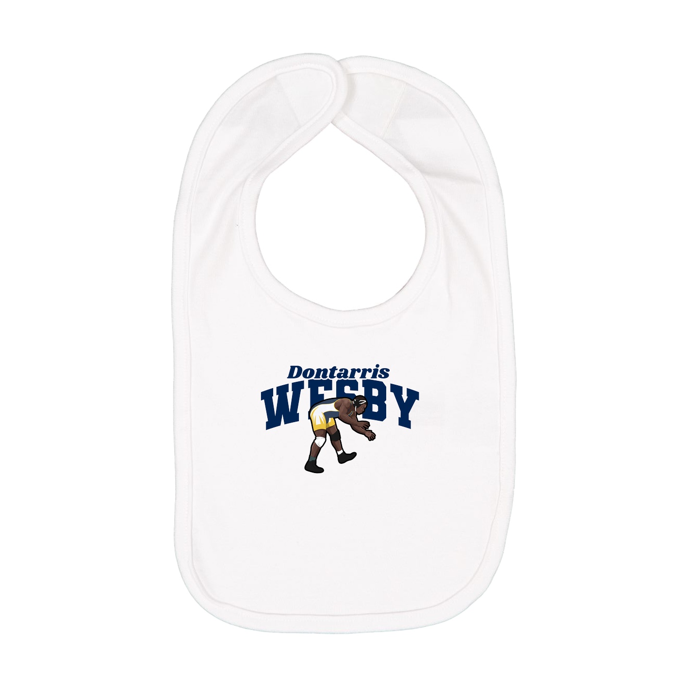 Infant Bib — Signature Arch in White
