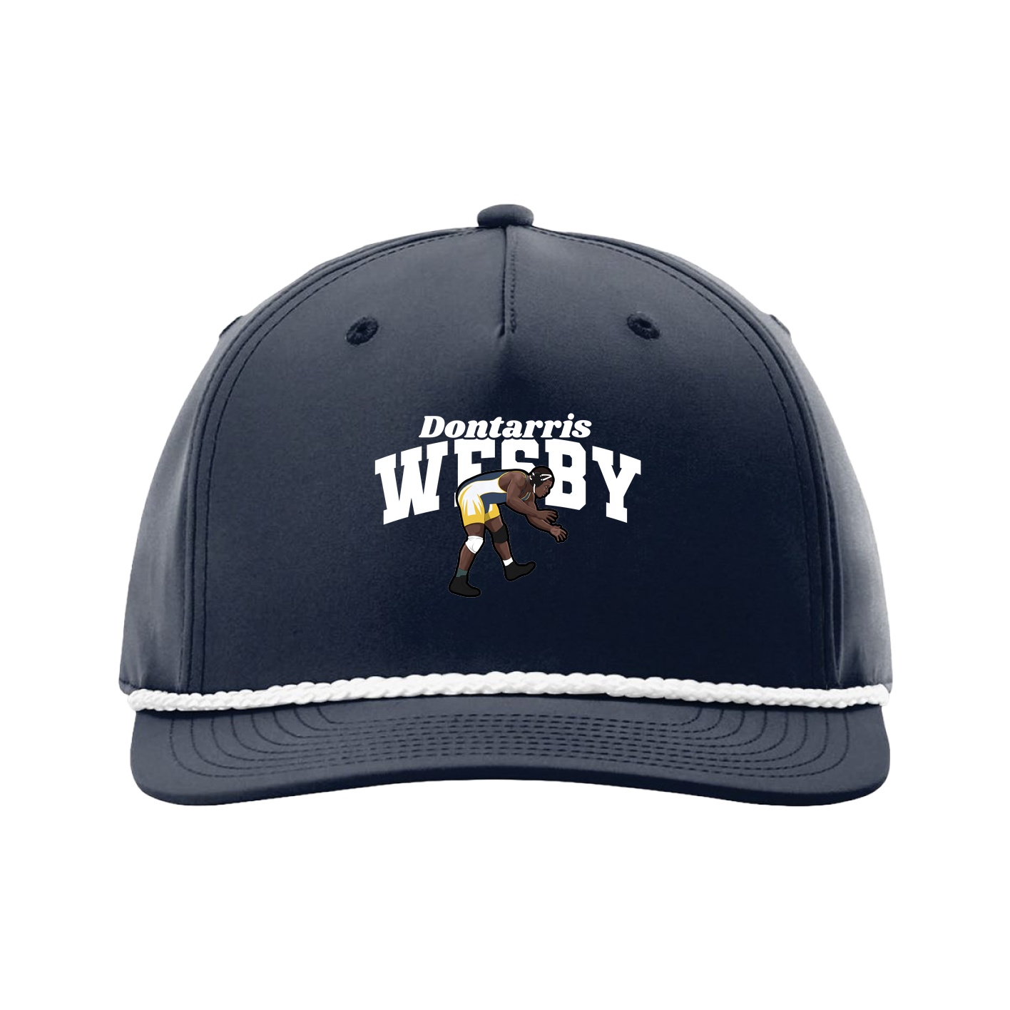 Five-Panel Classic Rope Cap — Signature Arch in Navy