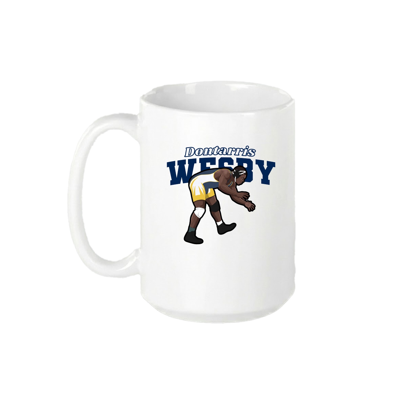 15oz Coffee Mug — Name Arch in White
