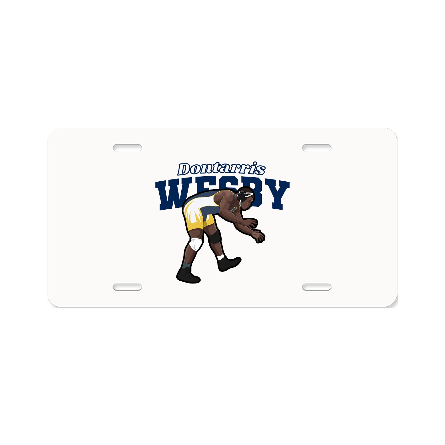 License Plate — Name Arch in Classic