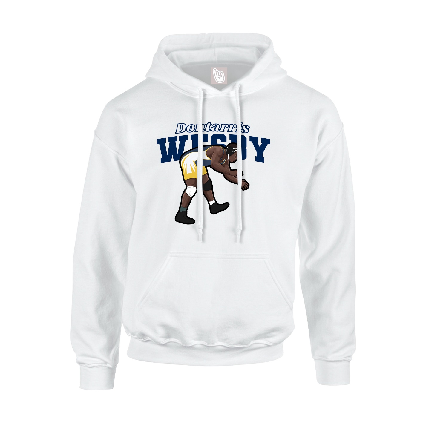 Hoodie — Name Arch in White