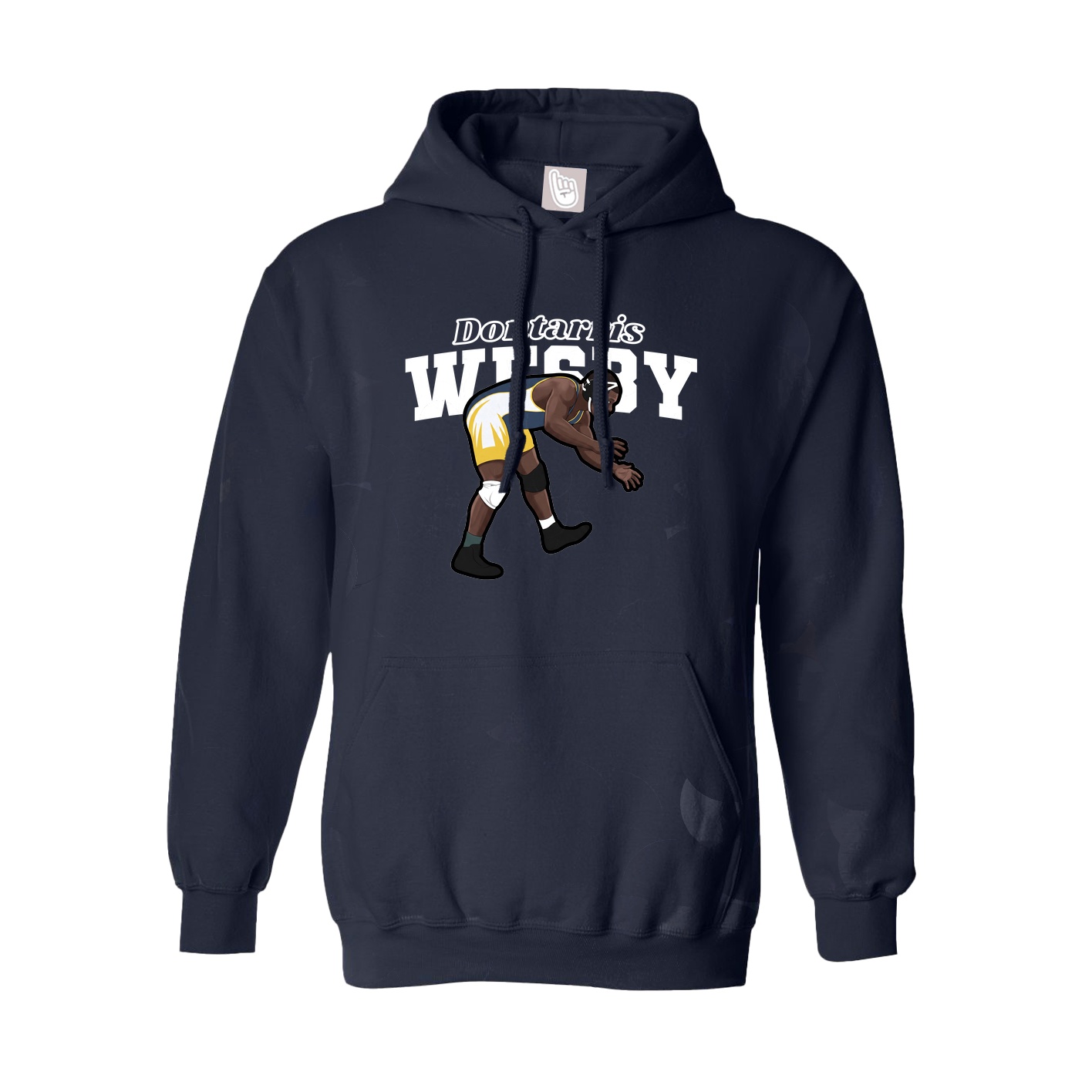 Youth Hoodie — Name Arch in Navy