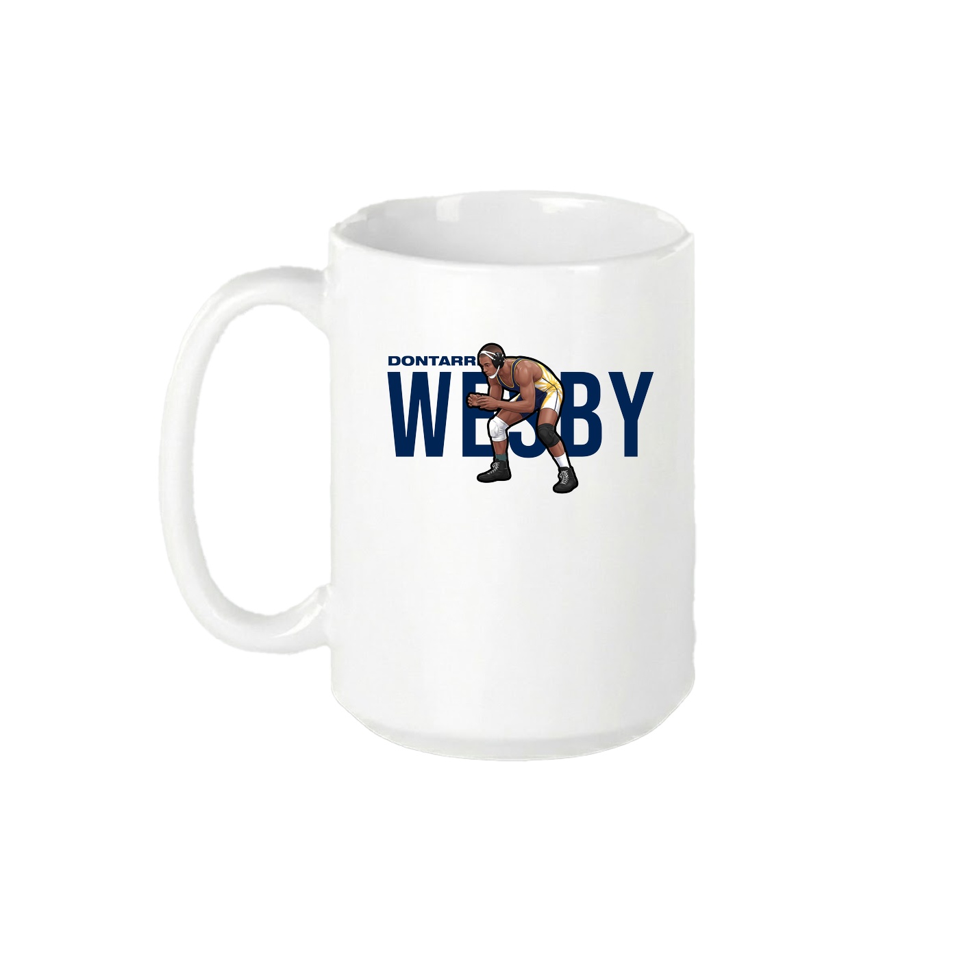 15oz Coffee Mug — Player Name in White