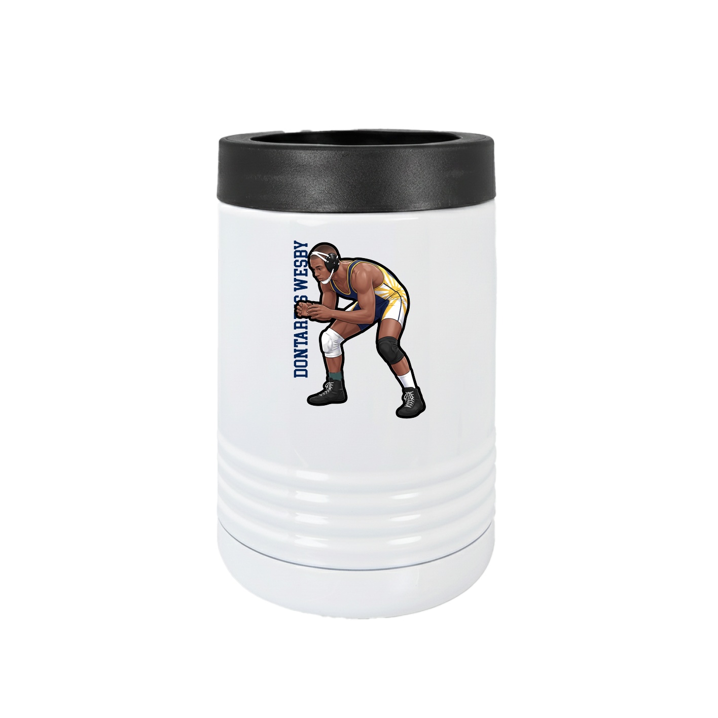 Beverage Holder — Name Vertical in White