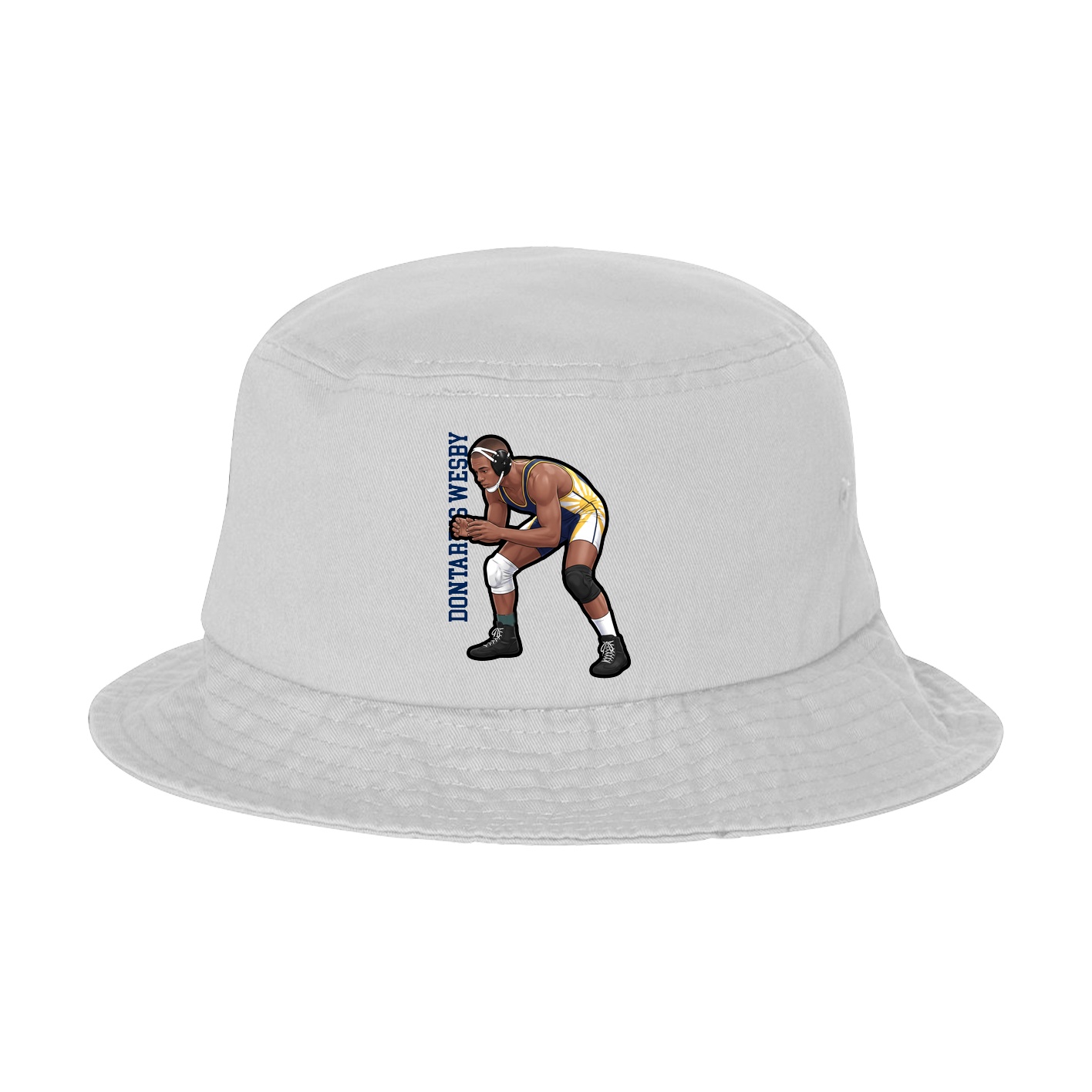 Bucket Cap — Name Vertical in White