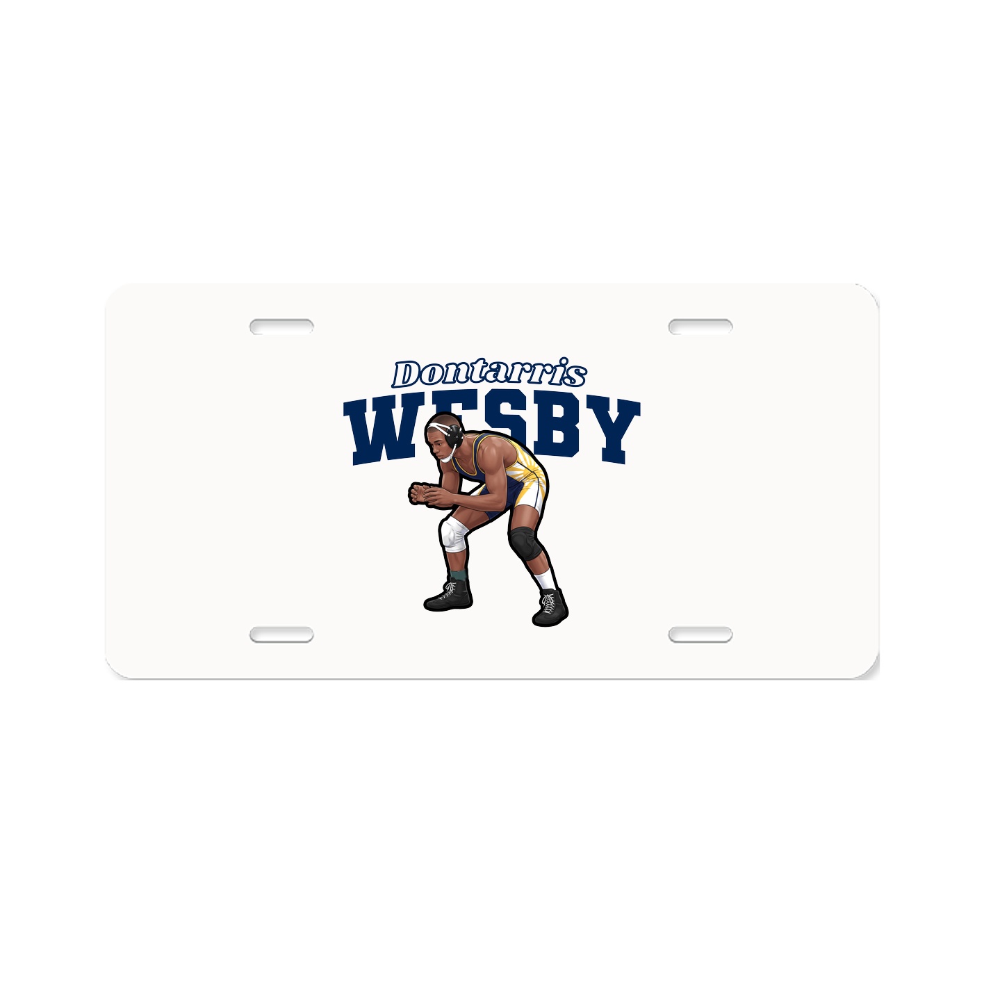 License Plate — Name Arch in Classic
