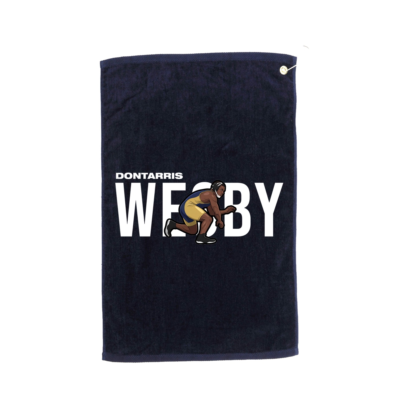 Golf Towel — Player Name in Navy