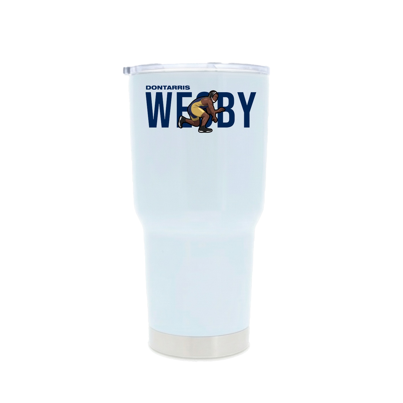 30oz Stainless Steel Tumbler — Player Name in White