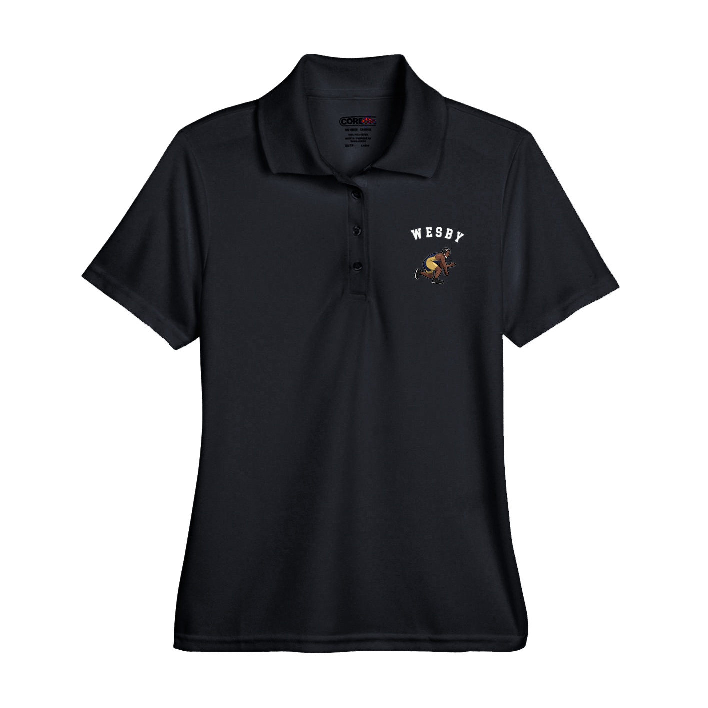 Womens Performance Polo — Shirsey Arch in Black
