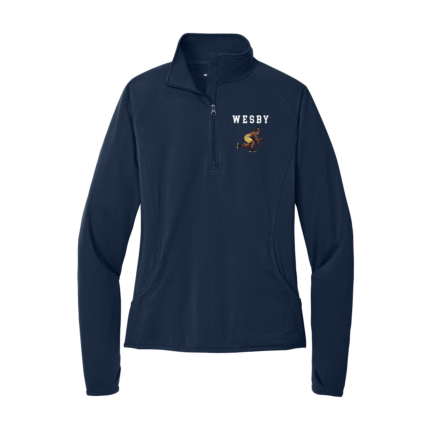 Women's Q-Zip Pullover — Shirsey in Navy