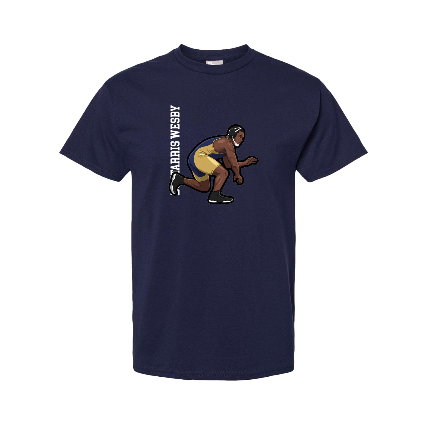 Tee — Name Vertical in Navy