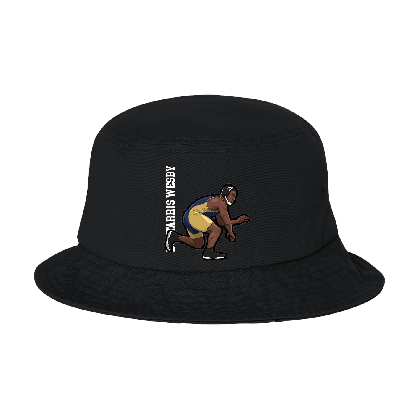 Bucket Cap — Name Vertical in Black