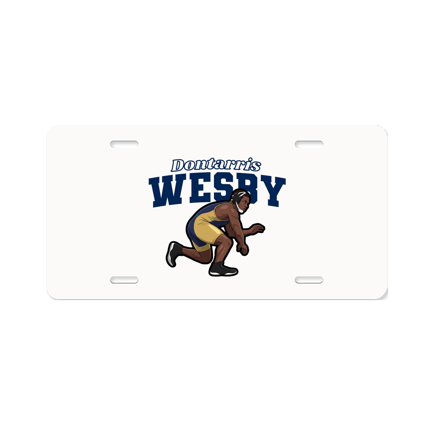 License Plate — Name Arch in Classic