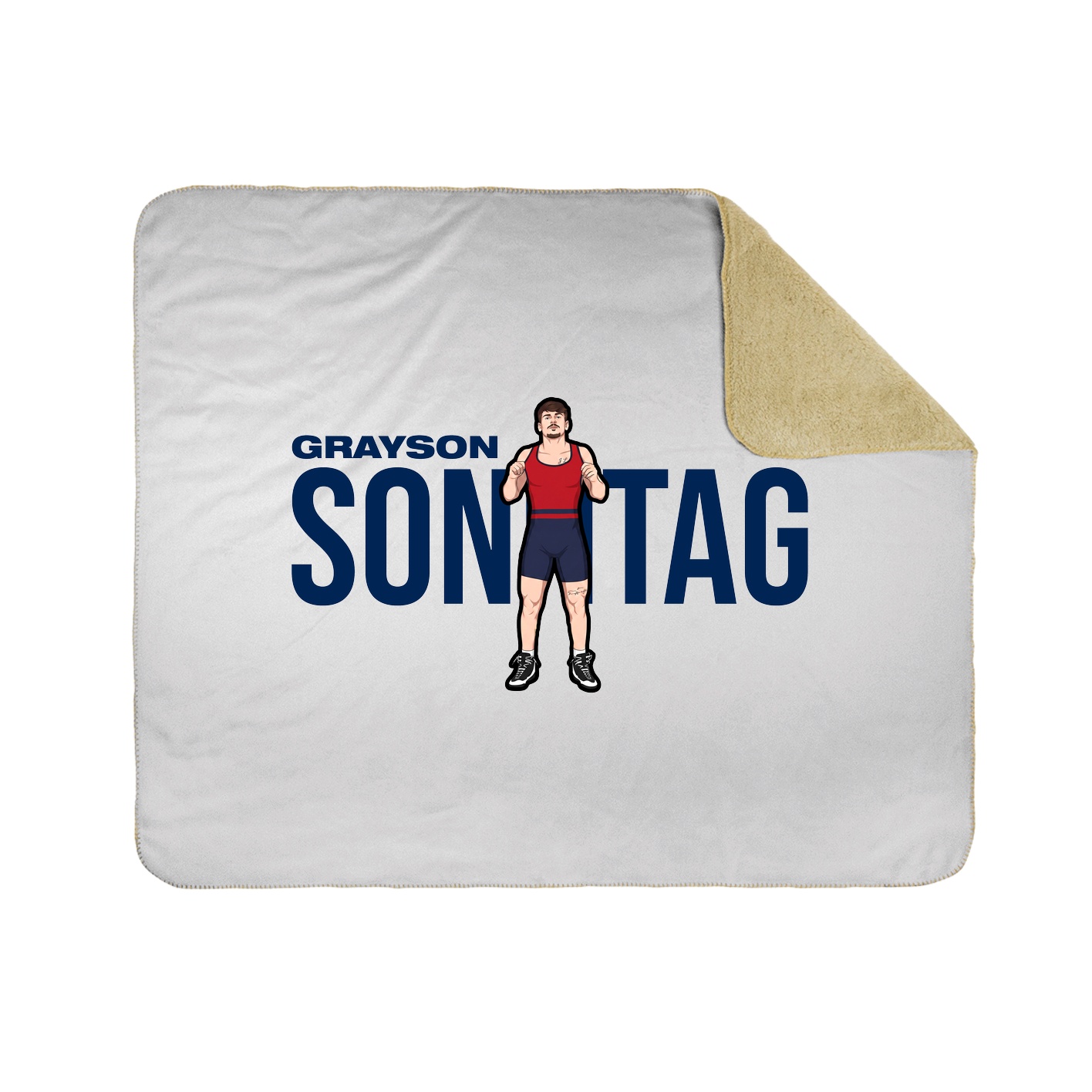 Throw Blanket — Player Name in White
