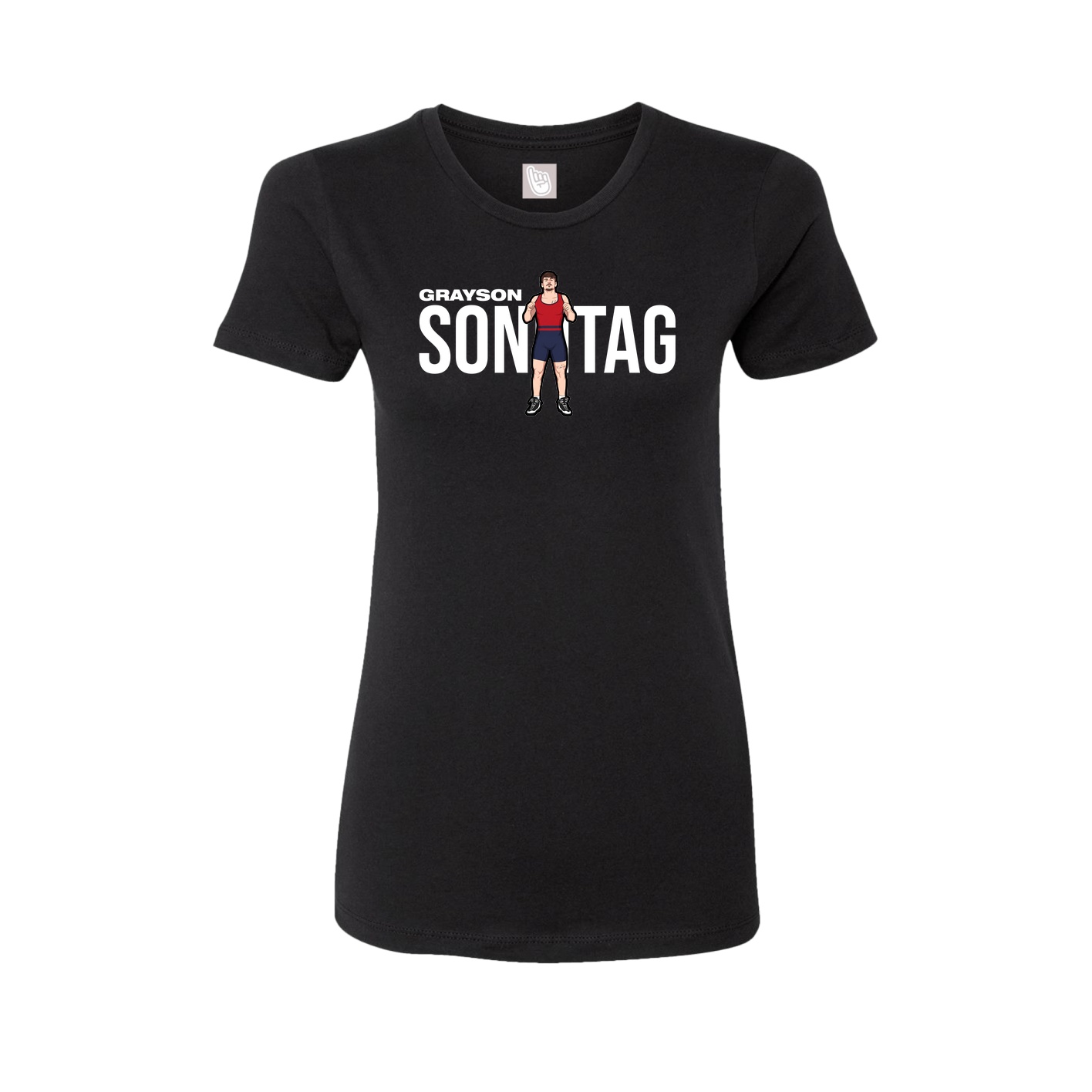 Fitted Women's Tee — Player Name in Black