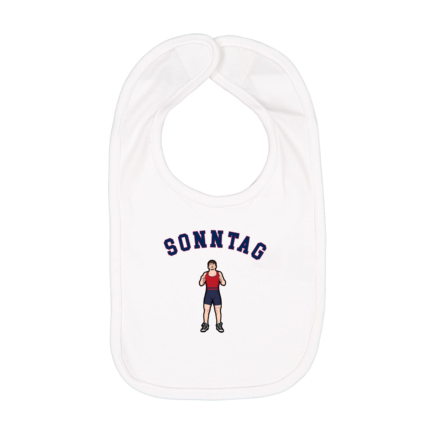 Infant Bib — Shirsey Arch in White