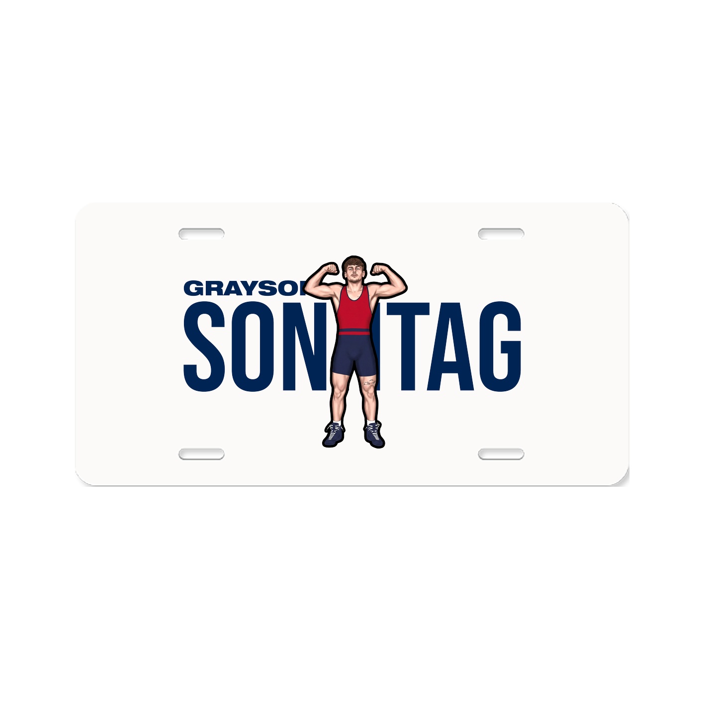 License Plate — Player Name in Classic