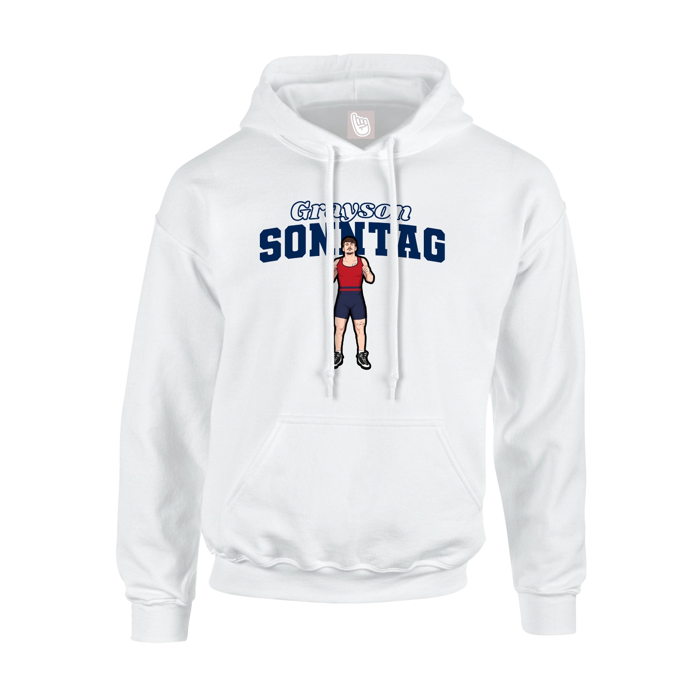 Hoodie — Name Arch in White