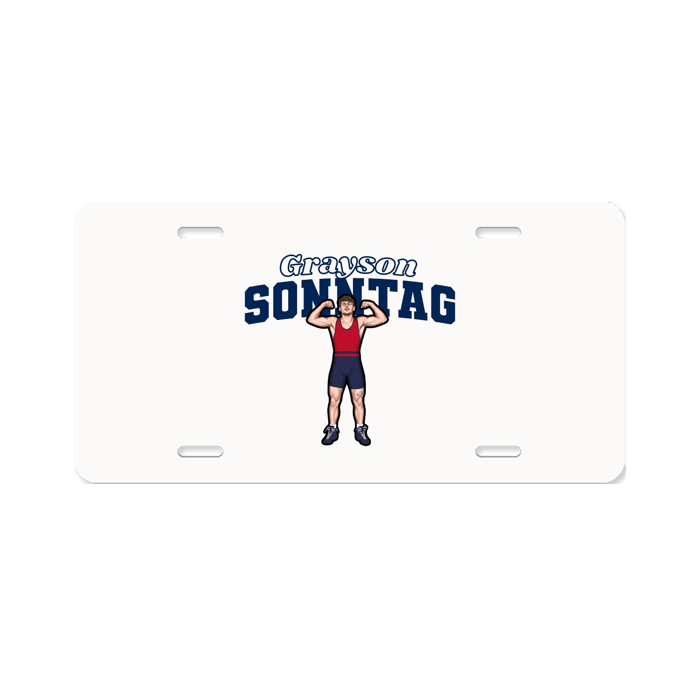 License Plate — Name Arch in Classic